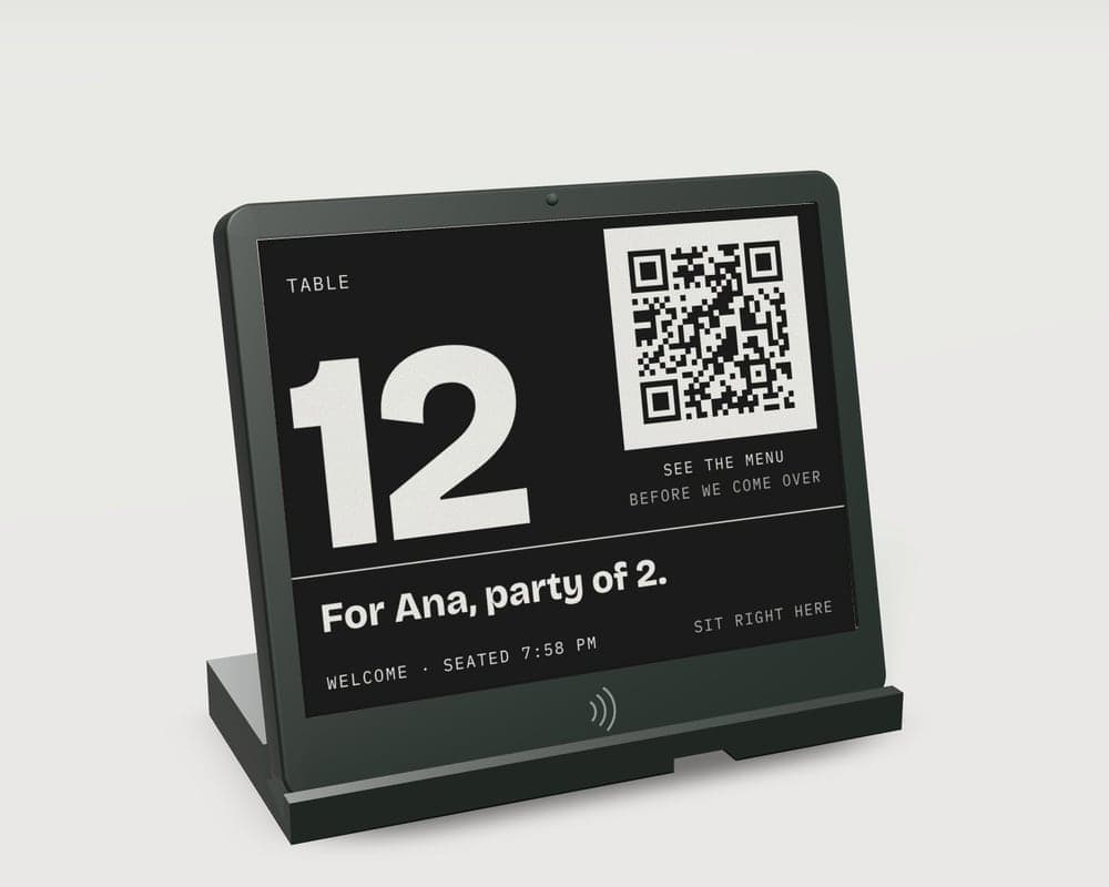 A Clear Point at table 12, held for Ana, party of 2
